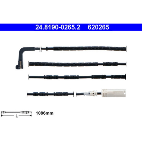 ATE 24.8190-0265.2 Snímač opotřebení brzdových destiček zadní pro BMW 3 1