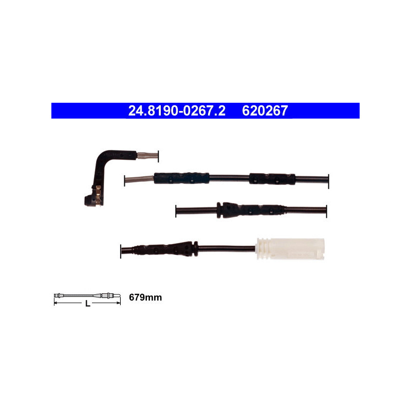 ATE 24.8190-0267.2 Sensor desgaste pastillas freno para BMW 3 1