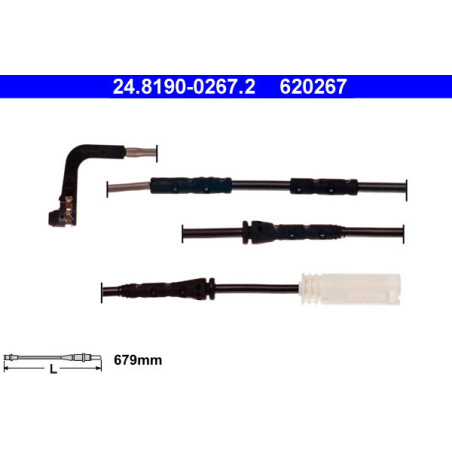 ATE 24.8190-0267.2 Sensore usura pastiglie freni per BMW 3 1