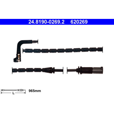 ATE 24.8190-0269.2 Sensor desgaste pastillas freno para BMW X5 X6