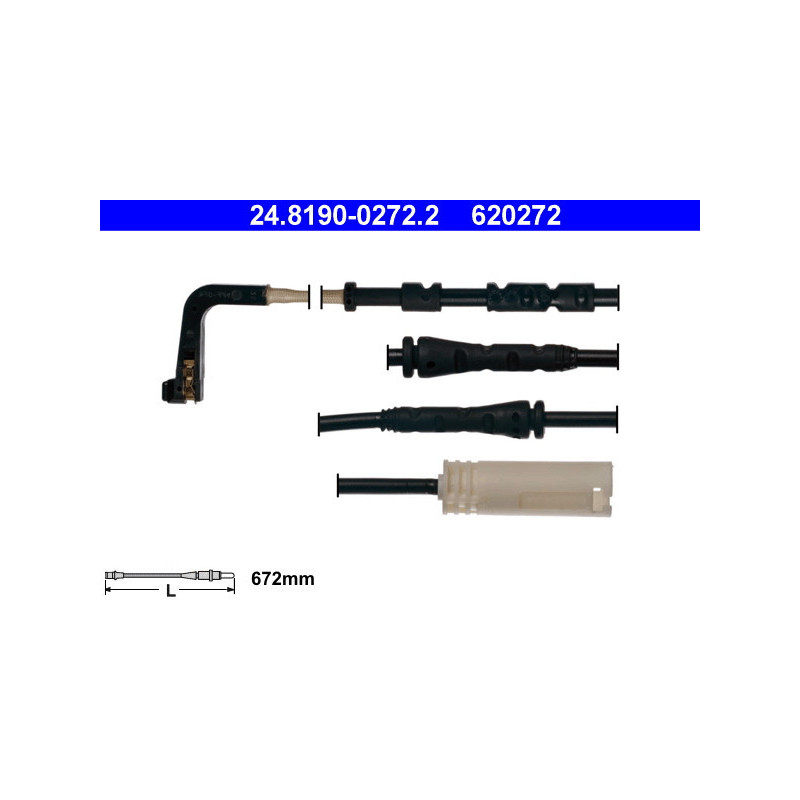 ATE 24.8190-0272.2 Témoin d'usure de plaquette de frein avant droite pour BMW 3