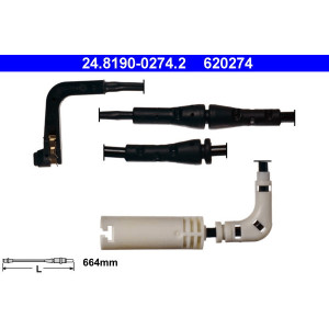 ATE 24.8190-0274.2 Sensor desgaste pastillas freno para BMW 5 6