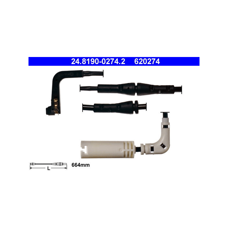 ATE 24.8190-0274.2 Brake Pad Wear Sensor for BMW 5 6