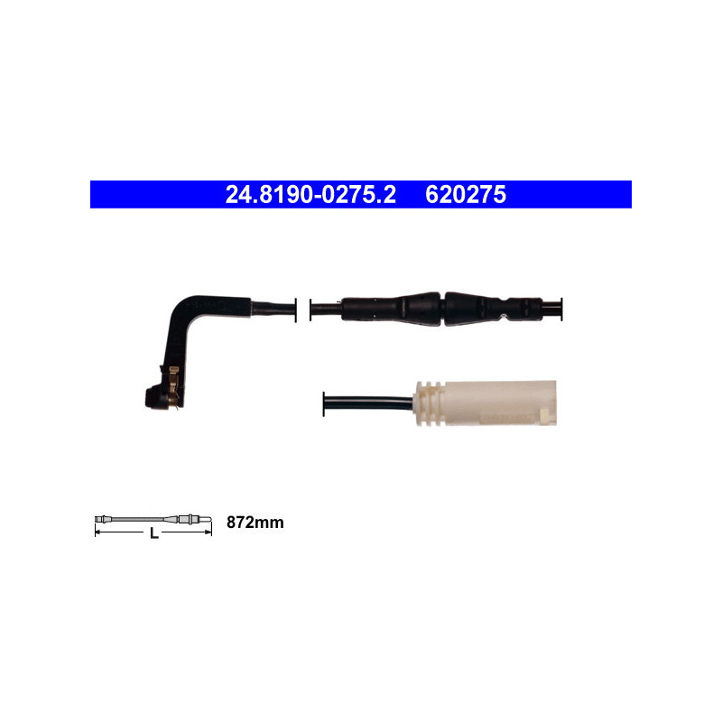 ATE 24.8190-0275.2 Sensor desgaste pastillas freno para BMW 5