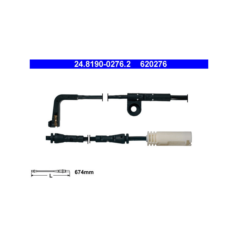 ATE 24.8190-0276.2 Sensor desgaste pastillas freno para BMW 6 5
