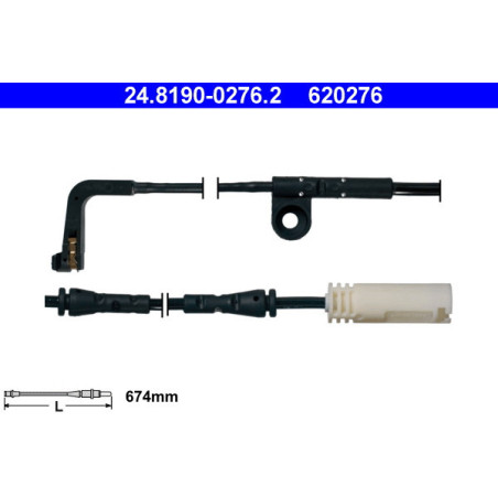 ATE 24.8190-0276.2 Czujnik zużycia klocków hamulcowych dla BMW 6 5