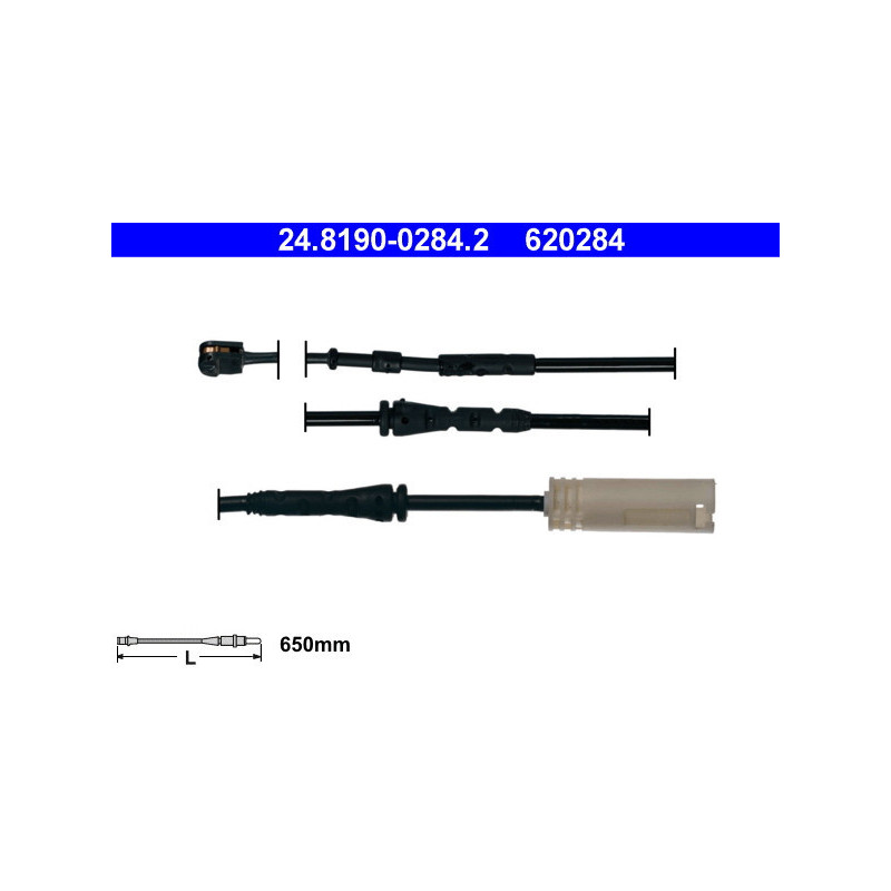 ATE 24.8190-0284.2 Brake Pad Wear Sensor Front for BMW 1 3