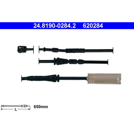 ATE 24.8190-0284.2 Sensor desgaste pastillas freno delantero para BMW 1 3