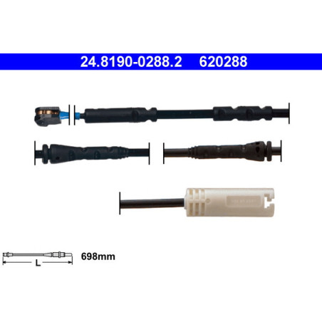 ATE 24.8190-0288.2 Témoin d'usure de plaquette de frein pour BMW 1