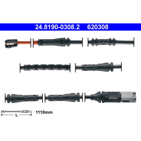 ATE 24.8190-0308.2 Sensor desgaste pastillas freno para BMW 5