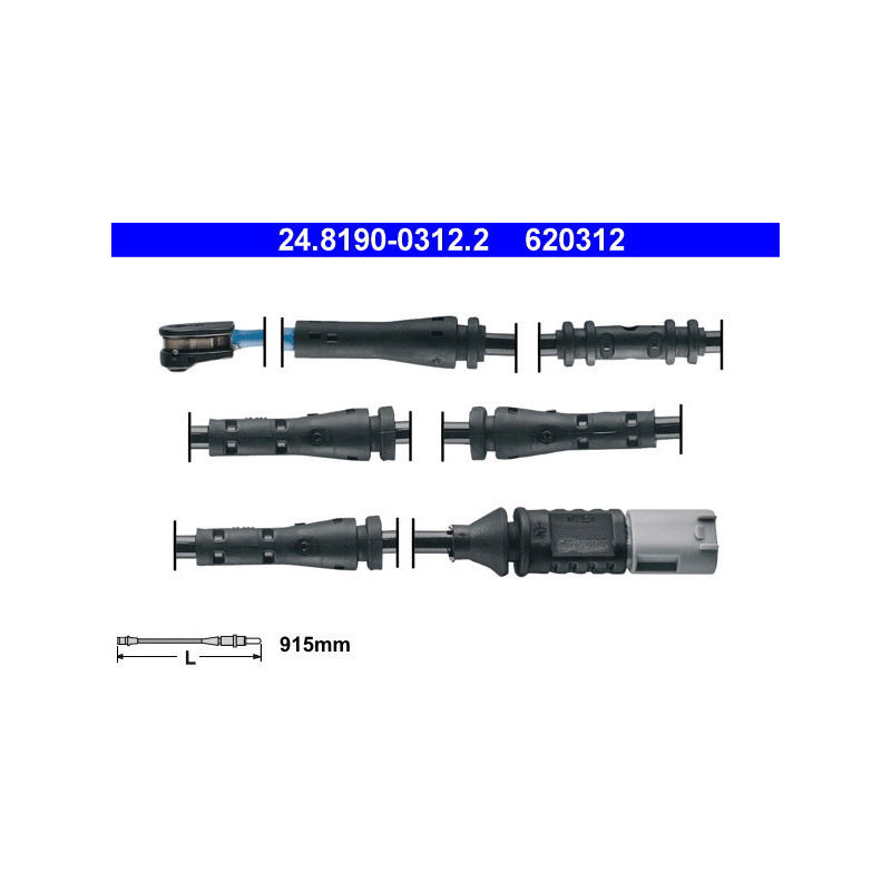 ATE 24.8190-0312.2 Témoin d'usure de plaquette de frein pour BMW 5 6