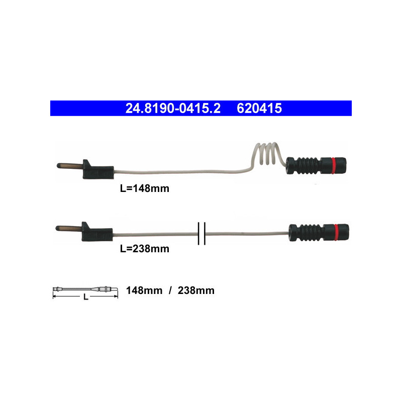 ATE 24.8190-0415.2 Czujnik zużycia klocków hamulcowych dla Mercedes Vario T2/LN1 Sprinter