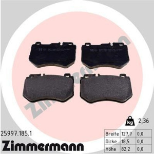 Brzdové platničky Predné pre Mercedes C-Class W205 S205 C205 A205 ZIMMERMANN 25997.185.1