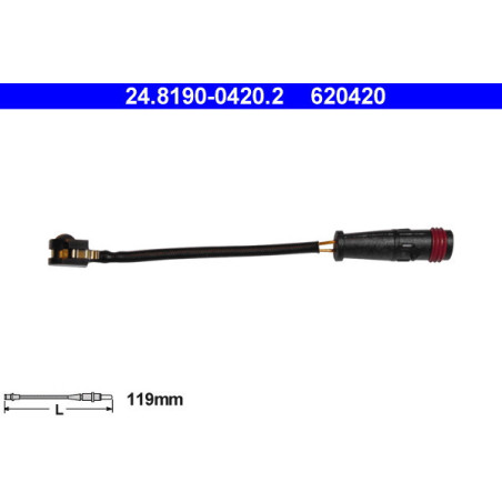 ATE 24.8190-0420.2 Brake Pad Wear Sensor for Mercedes S E C SL GLE CLS GLS CLK G GLC GL M SLK