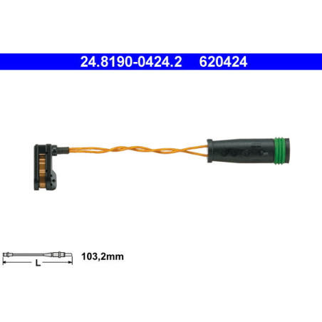 ATE 24.8190-0424.2 Czujnik zużycia klocków hamulcowych dla Sprinter Vito Viano V Crafter EQV