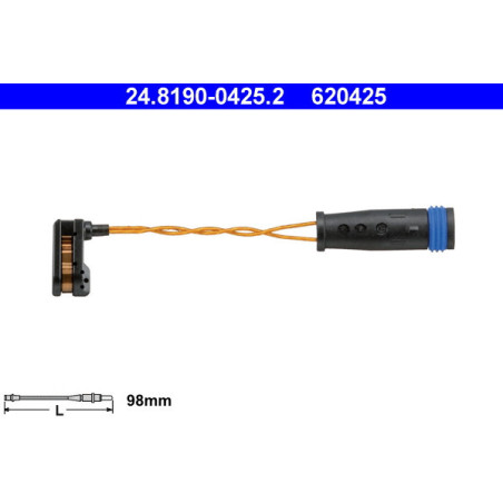 ATE 24.8190-0425.2 Témoin d'usure de plaquette de frein pour Mercedes M GLE R GL E G GLS S