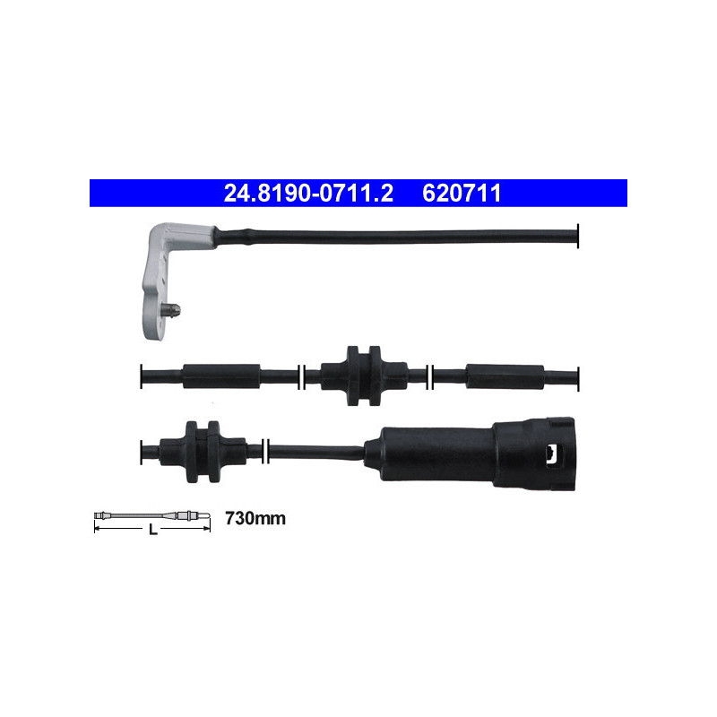 ATE 24.8190-0711.2 Brake Pad Wear Sensor for Omega