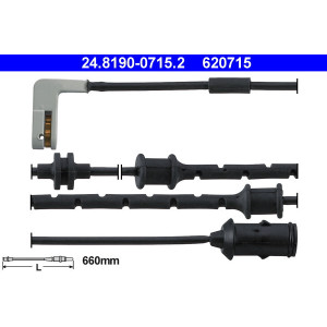 ATE 24.8190-0715.2 Sensor desgaste pastillas freno para Vectra