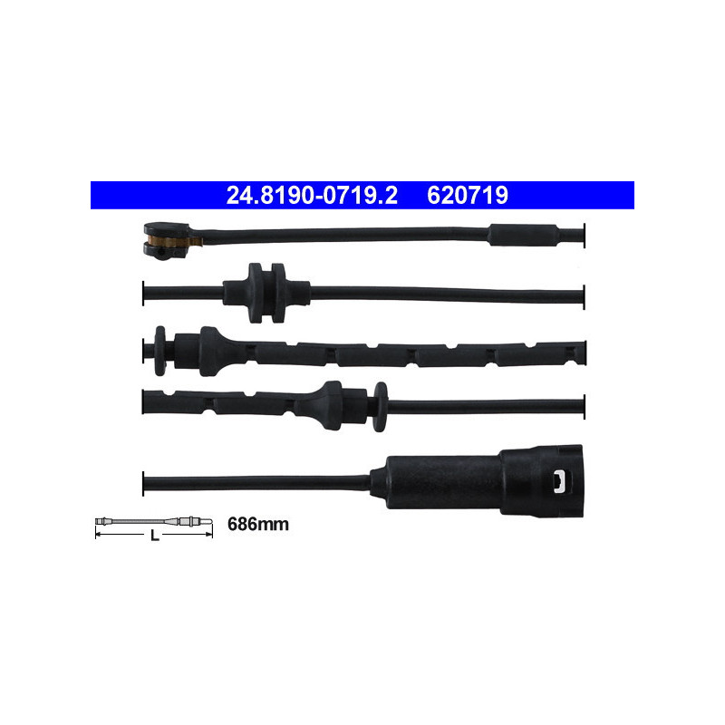 ATE 24.8190-0719.2 Snímač opotrebovania brzdových doštičiek pre Vectra Signum Croma