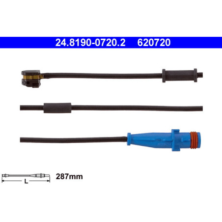 ATE 24.8190-0720.2 Témoin d'usure de plaquette de frein pour Astra Vectra Zafira Signum Astravan