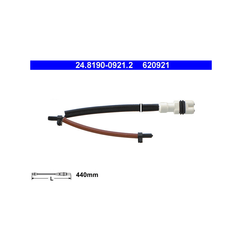 ATE 24.8190-0921.2 Sensor desgaste pastillas freno para Porsche 911 Boxster