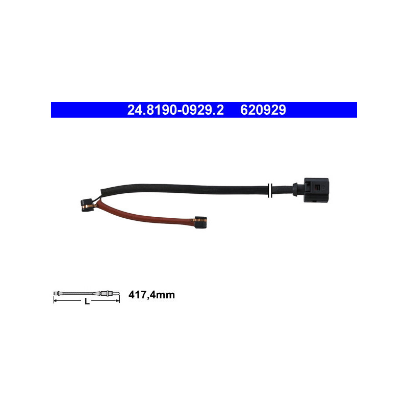 ATE 24.8190-0929.2 Sensor desgaste pastillas freno para Cayenne Q7 Touareg