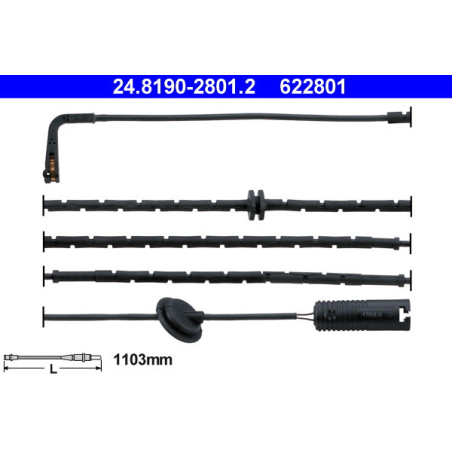 ATE 24.8190-2801.2 Témoin d'usure de plaquette de frein pour 75 ZT ZT-T