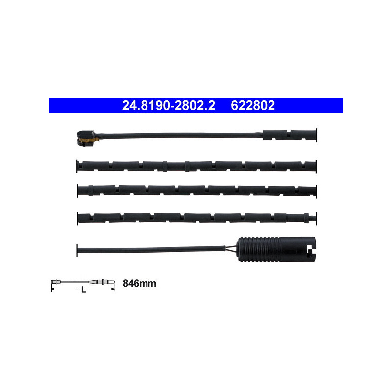 ATE 24.8190-2802.2 Témoin d'usure de plaquette de frein pour 75 ZT ZT-T