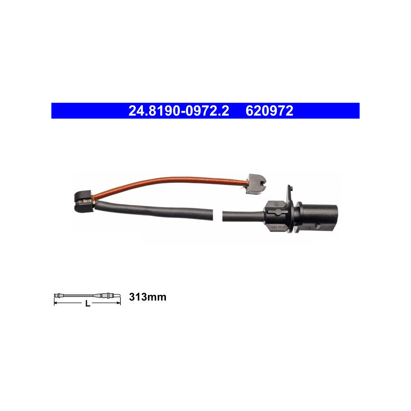 ATE 24.8190-0972.2 Sensor desgaste pastillas freno para Audi R8