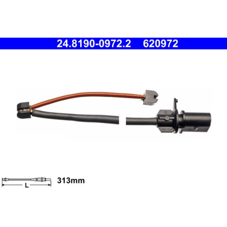 ATE 24.8190-0972.2 Sensor desgaste pastillas freno para Audi R8