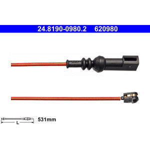 ATE 24.8190-0980.2 Sensor desgaste pastillas freno trasero para Ford Transit