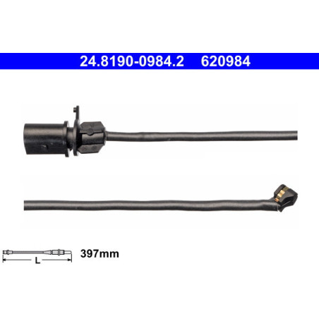 ATE 24.8190-0984.2 Témoin d'usure de plaquette de frein avant pour A5 A4 A6 Q5 A7 Q7 Q8 A8 e-Tron