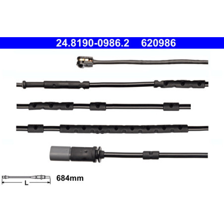 ATE 24.8190-0986.2 Sensor desgaste pastillas freno para BMW i3