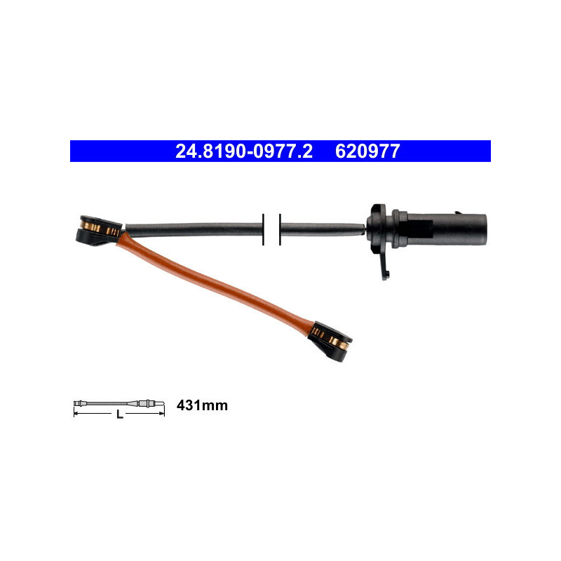 ATE 24.8190-0977.2 Sensor desgaste pastillas freno delantero para Audi Q7 Q8 A8 A6 A7