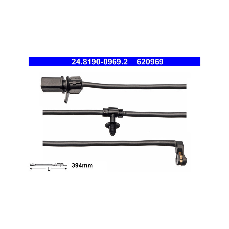 ATE 24.8190-0969.2 Czujnik zużycia klocków hamulcowych tył prawy dla Audi A5 A4 Q7 Q8 A6 A7