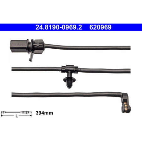 ATE 24.8190-0969.2 Czujnik zużycia klocków hamulcowych tył prawy dla Audi A5 A4 Q7 Q8 A6 A7