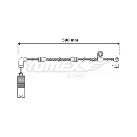 ATE 24.8190-0284.2 Sensor desgaste pastillas freno para