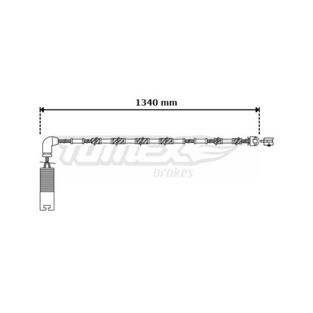 ATE 24.8190-0285.2 Sensor desgaste pastillas freno para
