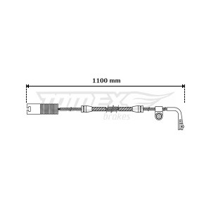 ATE 24.8190-0287.2 Sensor desgaste pastillas freno para