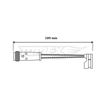 TOMEX Brakes TX 30-55 Brake Pad Wear Sensor for