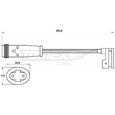 ATE 24.8190-0291.2 Sensor desgaste pastillas freno para