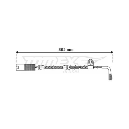 TOMEX Brakes TX 30-34 Brake Pad Wear Sensor for