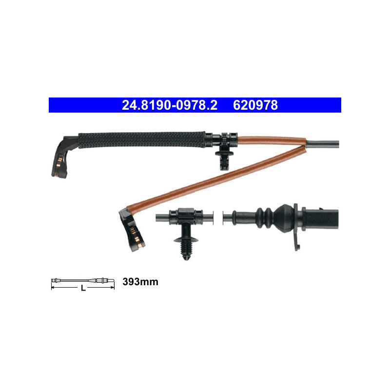 ATE 24.8190-0978.2 Brake Pad Wear Sensor Rear for Audi A6 A7 Q7 Q8 A8