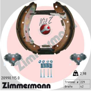 ZIMMERMANN 20990.115.0 Kit ganasce freno per