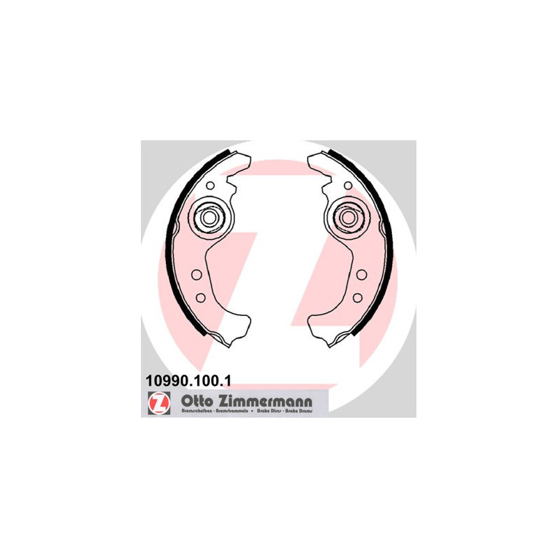 ZIMMERMANN 10990.100.1 Sada brzdových čelistí pro