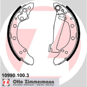 ZIMMERMANN 10990.100.3 Zestaw szczęk hamulcowych dla