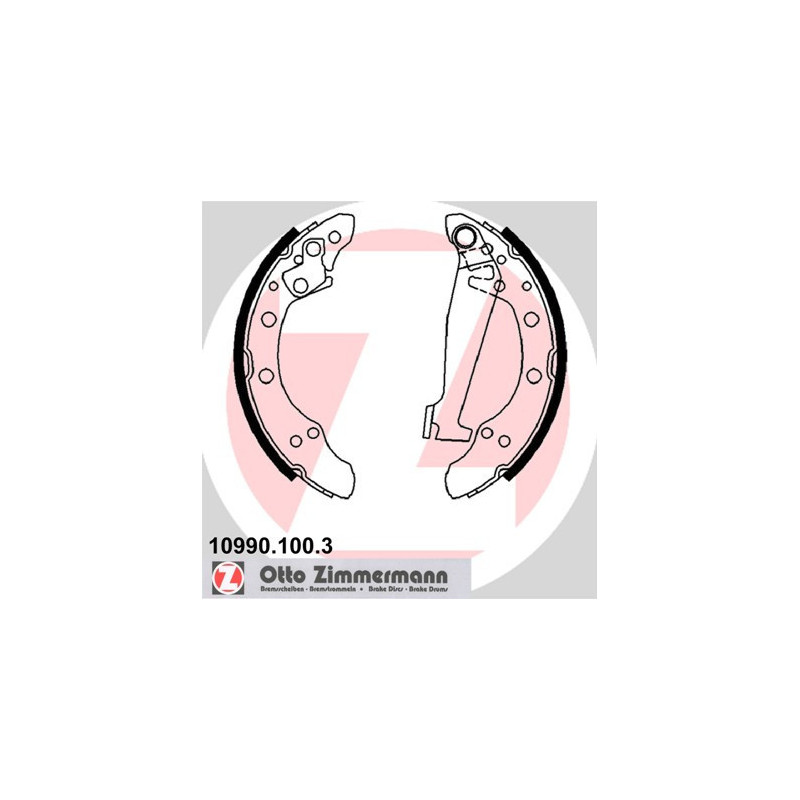 ZIMMERMANN 10990.100.3 Brake Shoe Set Rear for