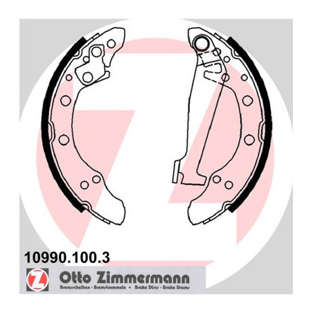 ZIMMERMANN 10990.100.3 Sada brzdových čelistí pro