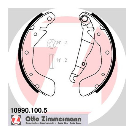 ZIMMERMANN 10990.100.5 Sada brzdových čelistí pro