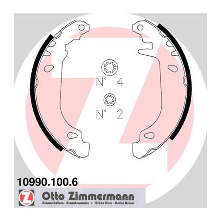 ZIMMERMANN 10990.100.6 Brake Shoe Set Rear for